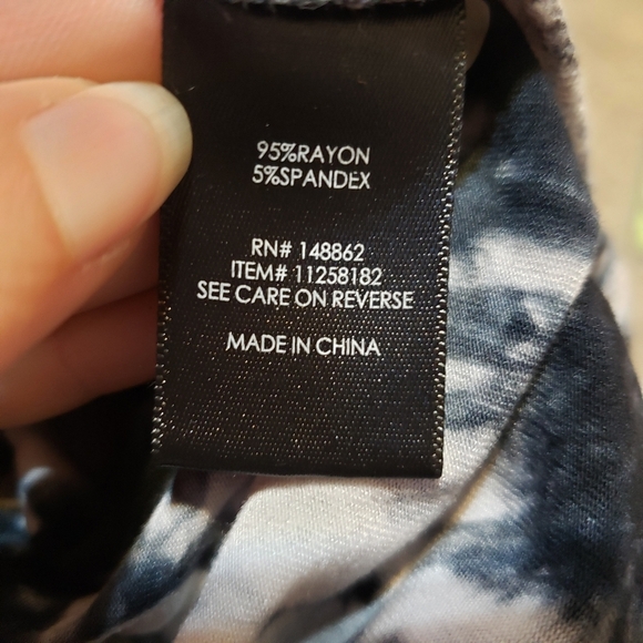 Torrid Black, Gray and White Tye-dye Asymmetrical Sundress - Picture 5 of 6